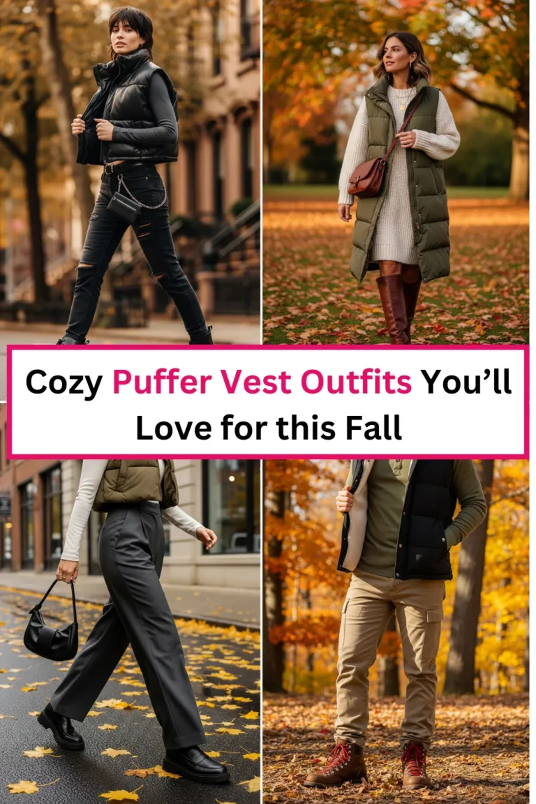 Cozy Puffer Vest Outfits You’ll Love for this Fall
