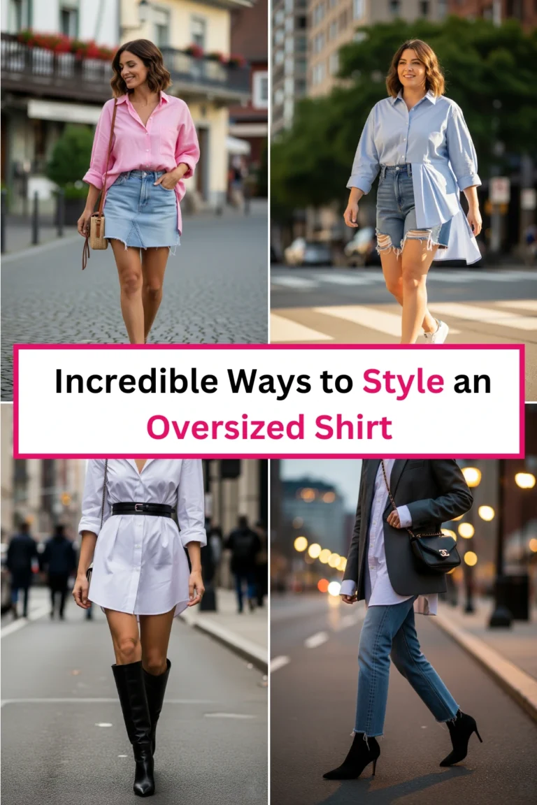 15 Incredible Ways to Style an Oversized Shirt