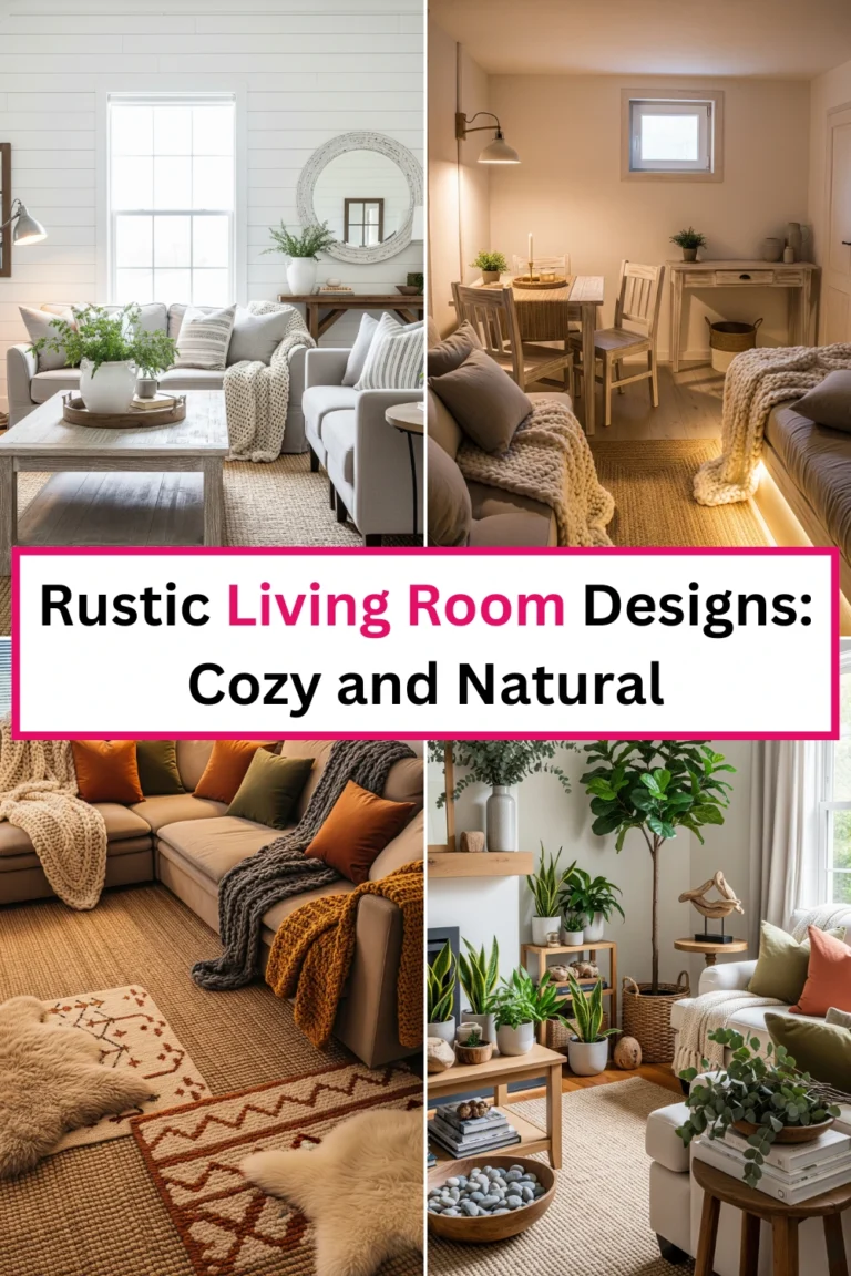 Rustic Living Room Designs: Cozy Natural and Timeless Style