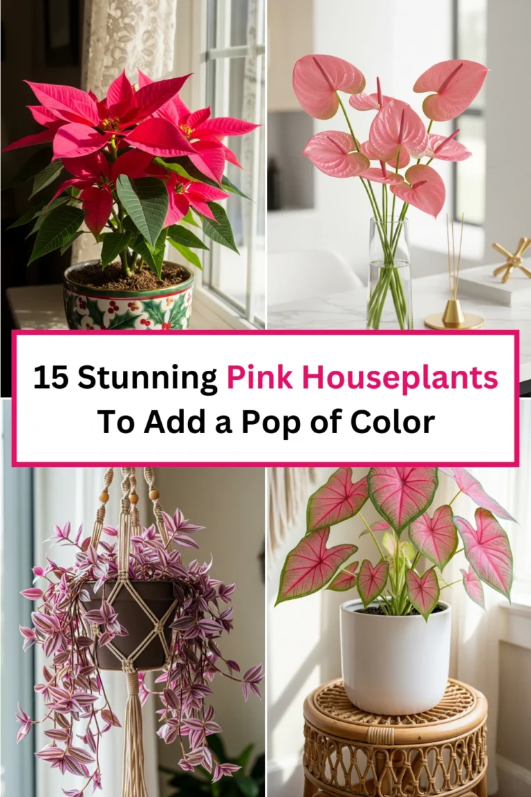 pink houseplants