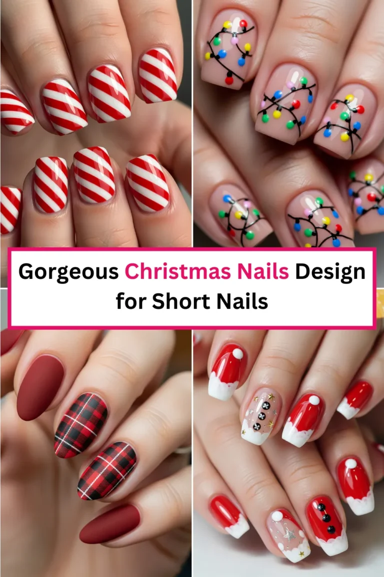 Gorgeous Christmas Nails Design for Short Nails